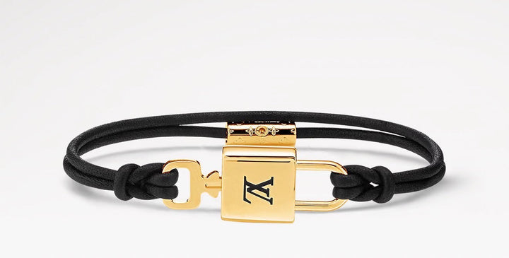 LOUIS VUITTON LV PADLOCK LEATHER BRACELET