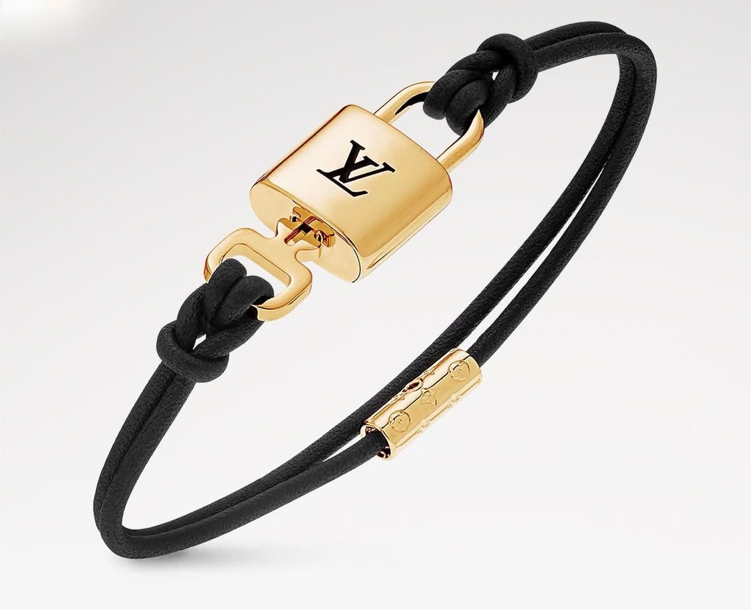 LOUIS VUITTON LV PADLOCK LEATHER BRACELET
