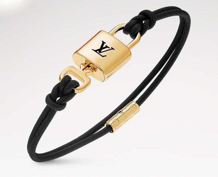 LOUIS VUITTON LV PADLOCK LEATHER BRACELET