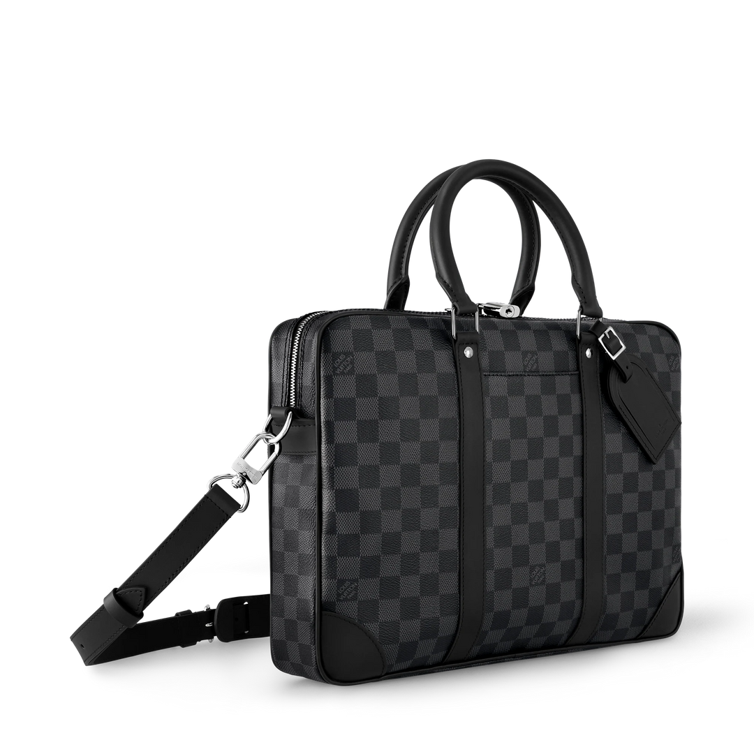 LOUIS VUITTON DAMIER GRAPHITE PORTE DOCUMENTS VOYAGE PM BAG