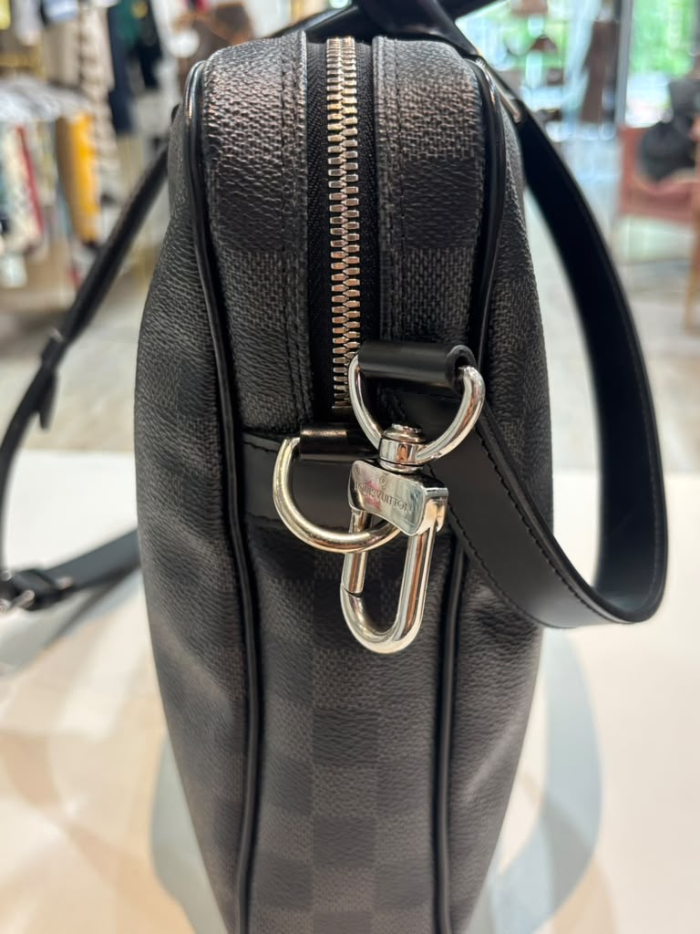 LOUIS VUITTON DAMIER GRAPHITE PORTE DOCUMENTS VOYAGE PM BAG