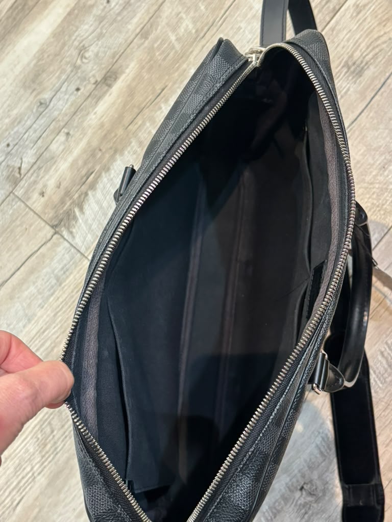 LOUIS VUITTON DAMIER GRAPHITE PORTE DOCUMENTS VOYAGE PM BAG