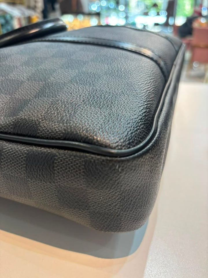 LOUIS VUITTON DAMIER GRAPHITE PORTE DOCUMENTS VOYAGE PM BAG