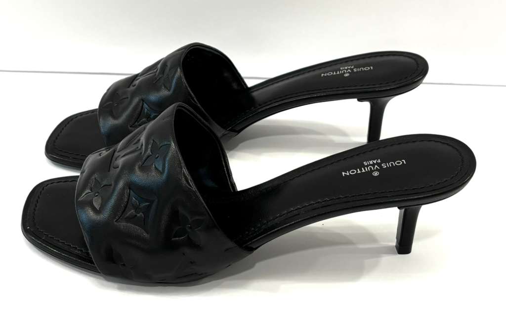 LOUIS VUITTON NEO REVIVAL CALFSKIN LEATHER MULES