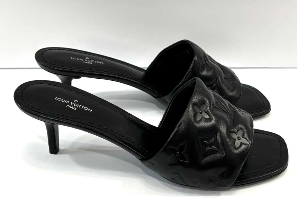 LOUIS VUITTON NEO REVIVAL CALFSKIN LEATHER MULES