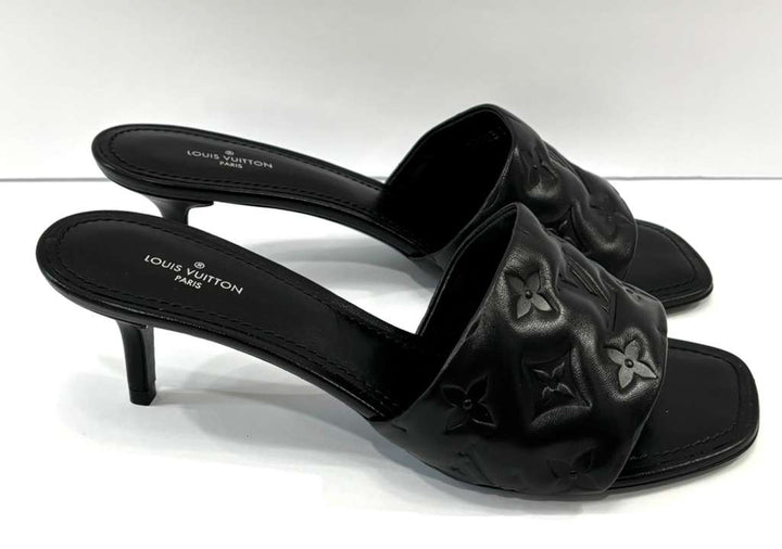 LOUIS VUITTON NEO REVIVAL CALFSKIN LEATHER MULES