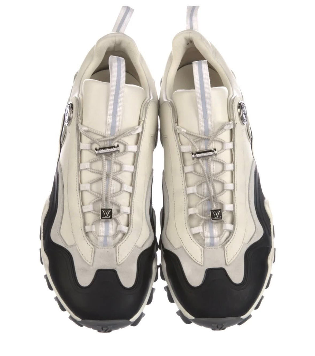 LOUIS VUITTON RUSH TECHNICAL LOW-TOP SUEDE &amp; CALFSKIN  SNEAKERS