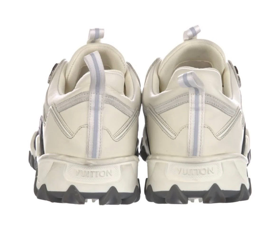 LOUIS VUITTON RUSH TECHNICAL LOW-TOP SUEDE &amp; CALFSKIN  SNEAKERS
