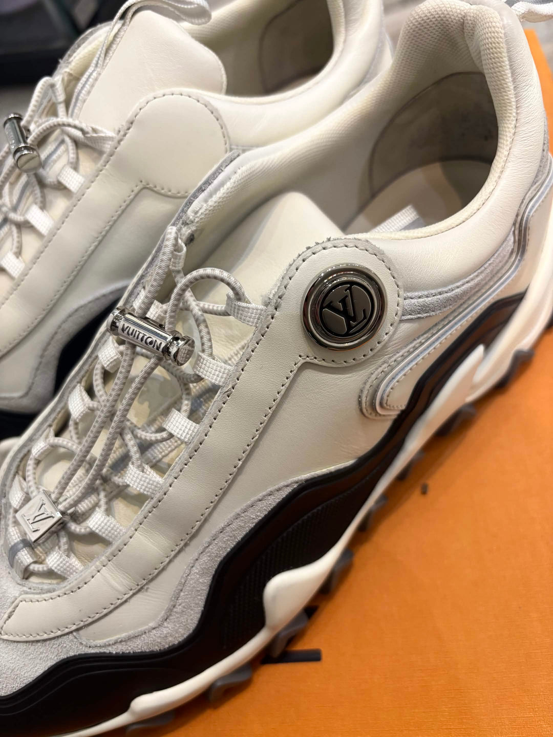 LOUIS VUITTON RUSH TECHNICAL LOW-TOP SUEDE &amp; CALFSKIN  SNEAKERS