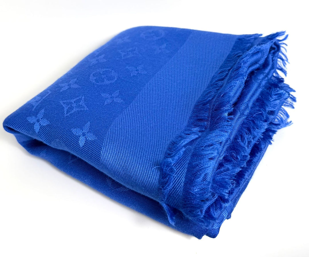 LOUIS VUITTON MONOGRAM SILK WOOL BLEND SCARF