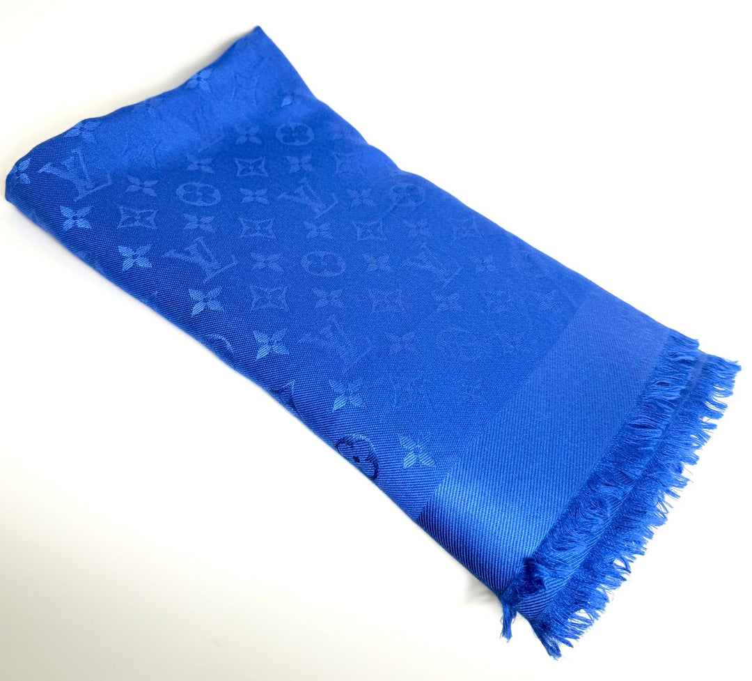 LOUIS VUITTON MONOGRAM SILK WOOL BLEND SCARF