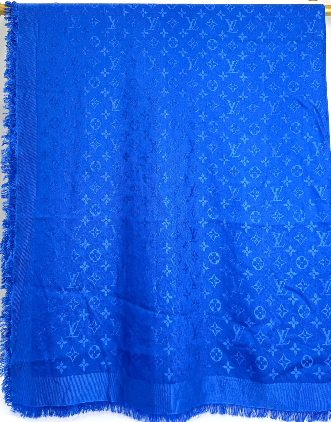 LOUIS VUITTON MONOGRAM SILK WOOL BLEND SCARF