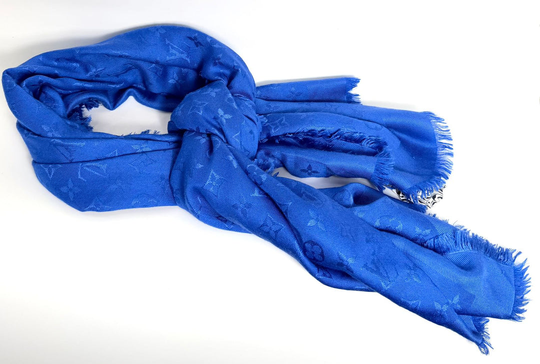 LOUIS VUITTON MONOGRAM SILK WOOL BLEND SCARF