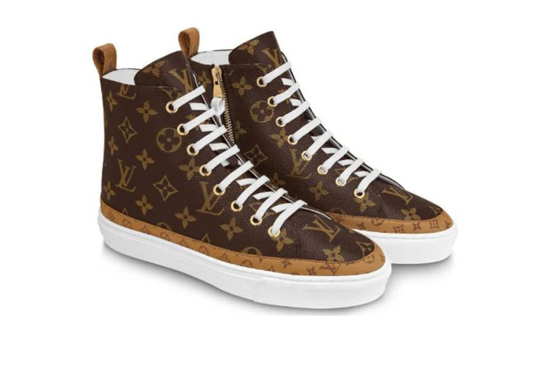 LOUIS VUITTON STELLAR MONOGRAM HIGH-TOP SPORT SNEAKERS