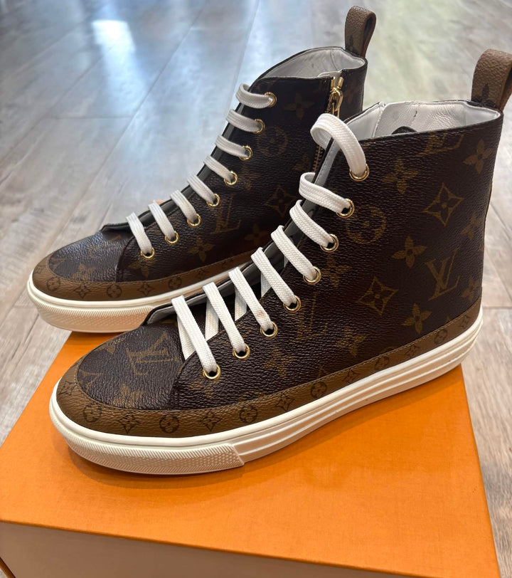 LOUIS VUITTON STELLAR MONOGRAM HIGH-TOP SPORT SNEAKERS