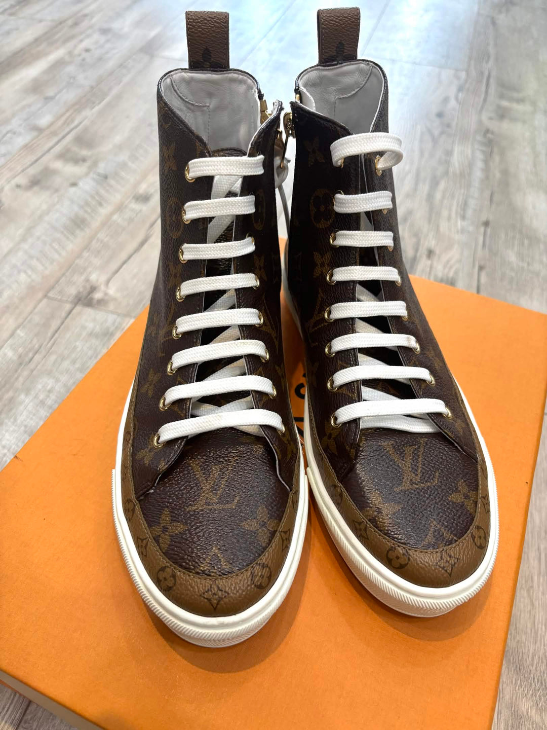 LOUIS VUITTON STELLAR MONOGRAM HIGH-TOP SPORT SNEAKERS