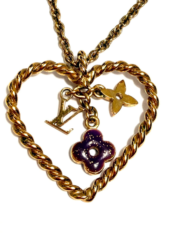 LOUIS VUITTON SWEET MONOGRAM IN MY HEART NECKLACE