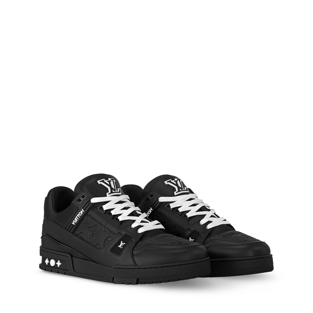 LOUIS VUITTON LV TRAINER EMBOSSED MONOGRAM SNEAKERS