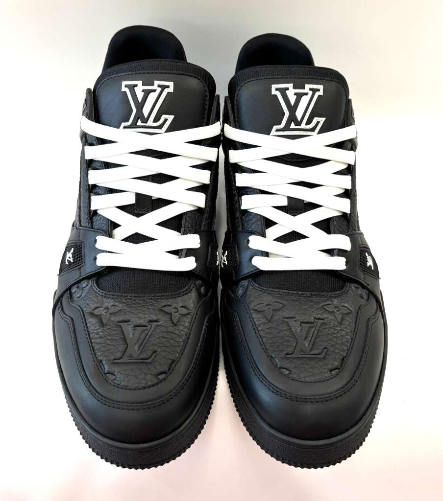 LOUIS VUITTON LV TRAINER EMBOSSED MONOGRAM SNEAKERS