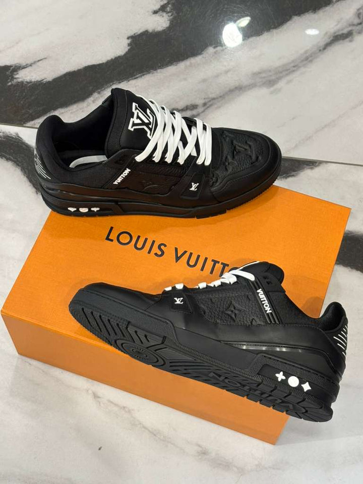LOUIS VUITTON LV TRAINER EMBOSSED MONOGRAM SNEAKERS