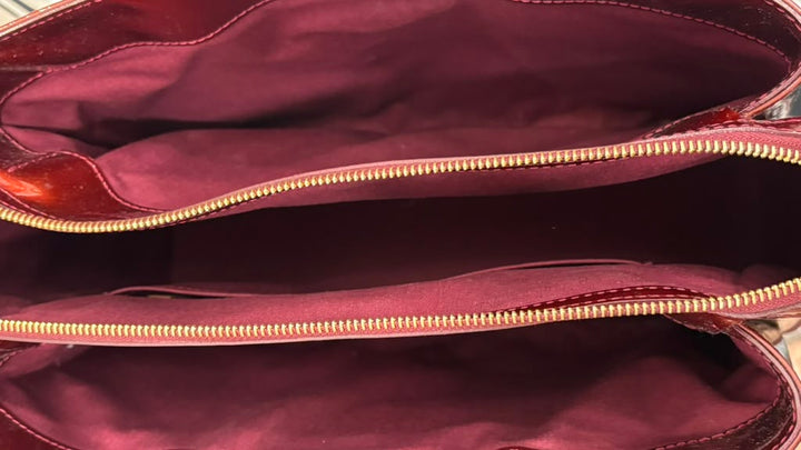 LOUIS VUITTON VERNIS MELROSE AVENUE ROUGE FAUVISTE HANDBAG