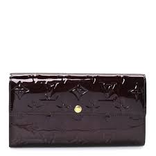 LOUIS VUITTON VERNIS SARAH AMARANTE WALLET