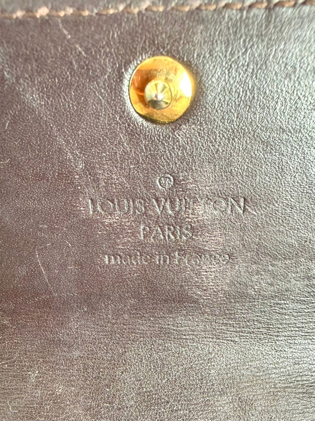 LOUIS VUITTON VERNIS SARAH AMARANTE WALLET