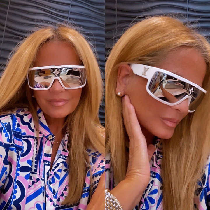 LOUIS VUITTON ACETATE CRYSTAL SPORT SUNGLASSES