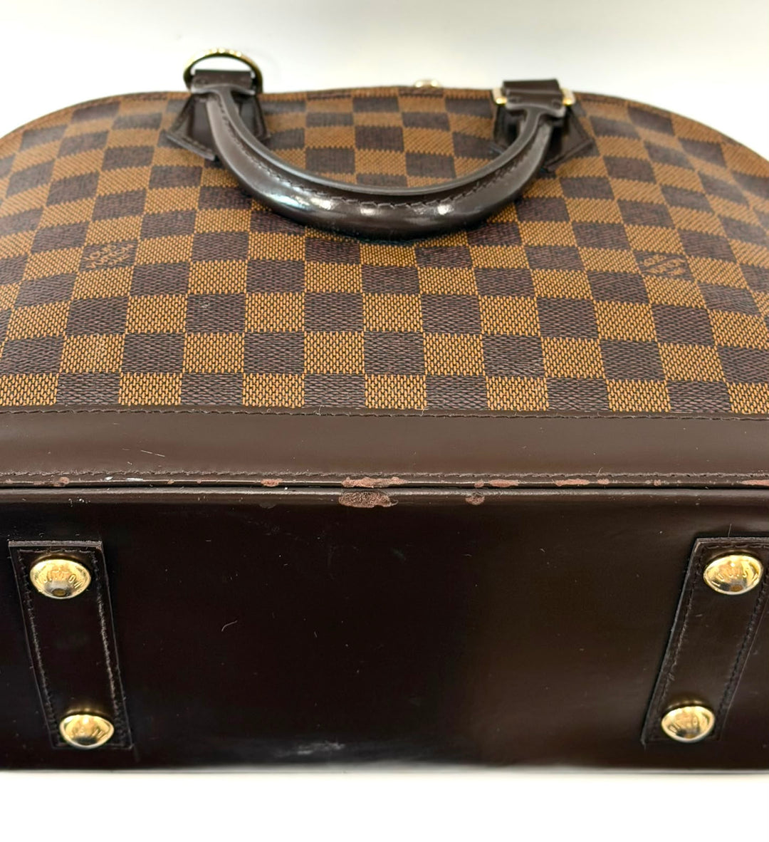 LOUIS VUITTON DAMIER EBENE ALMA PM HANDBAG