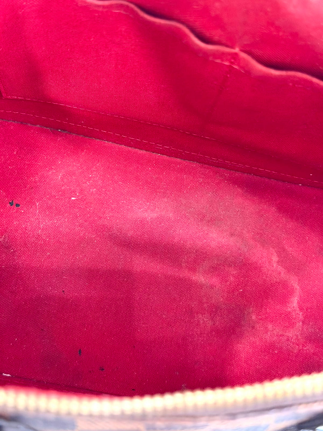 LOUIS VUITTON DAMIER EBENE ALMA PM HANDBAG