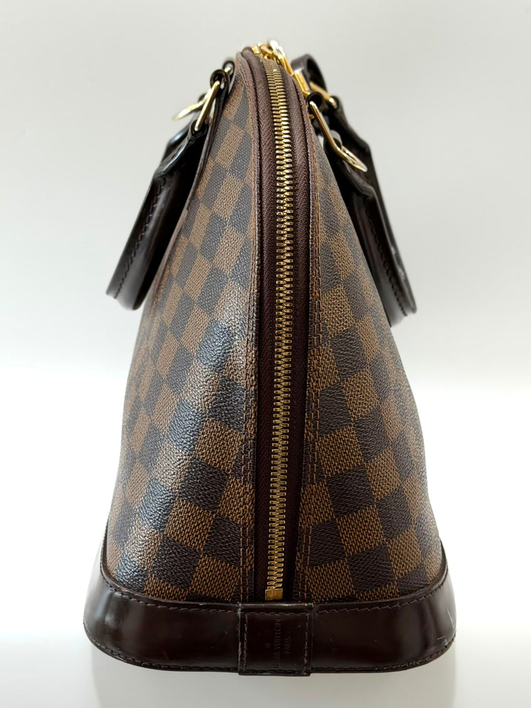 LOUIS VUITTON DAMIER EBENE ALMA PM HANDBAG