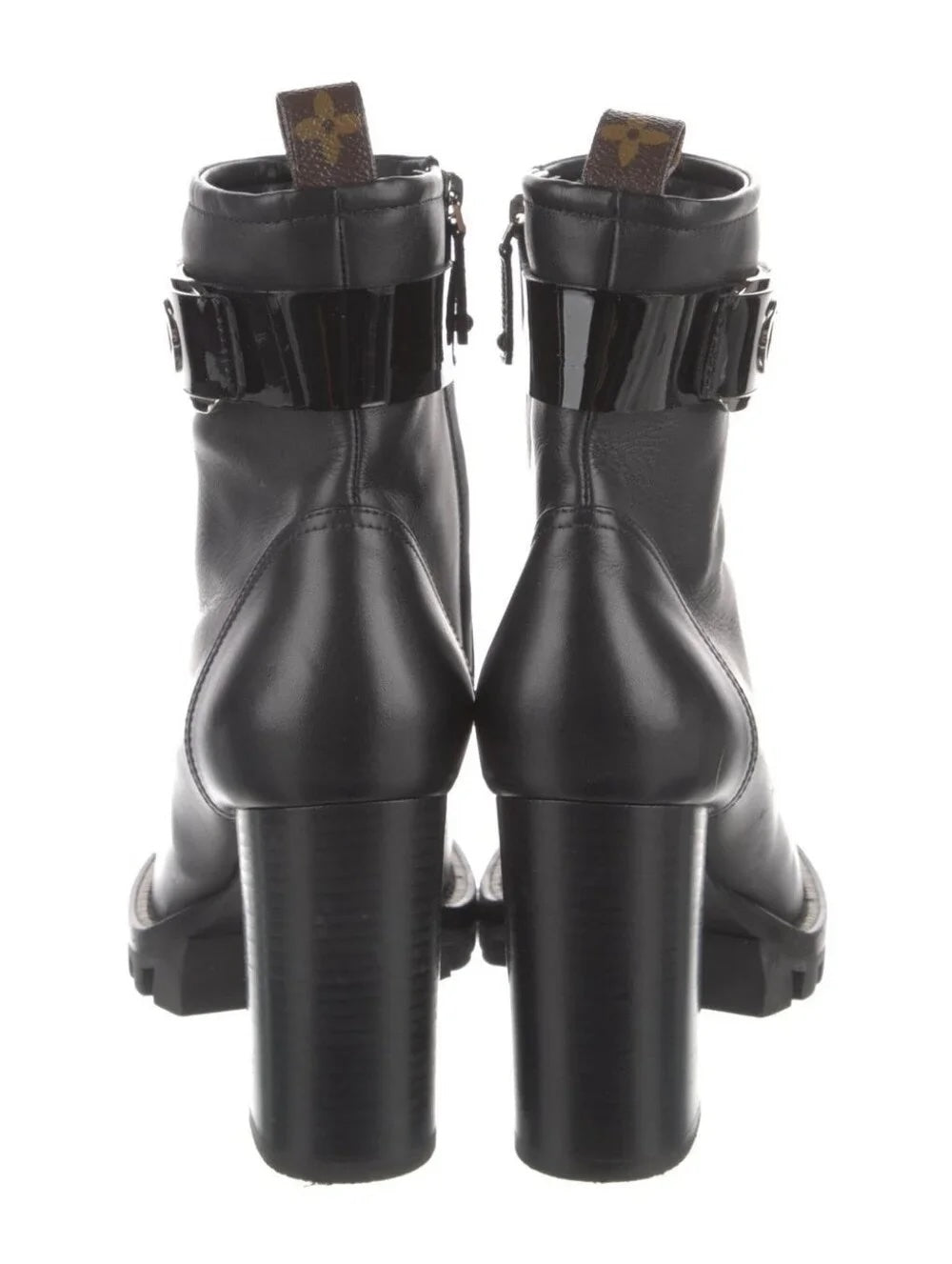 LOUIS VUITTON STAR LINE CALFSKIN LEATHER ANKLE BOOTS
