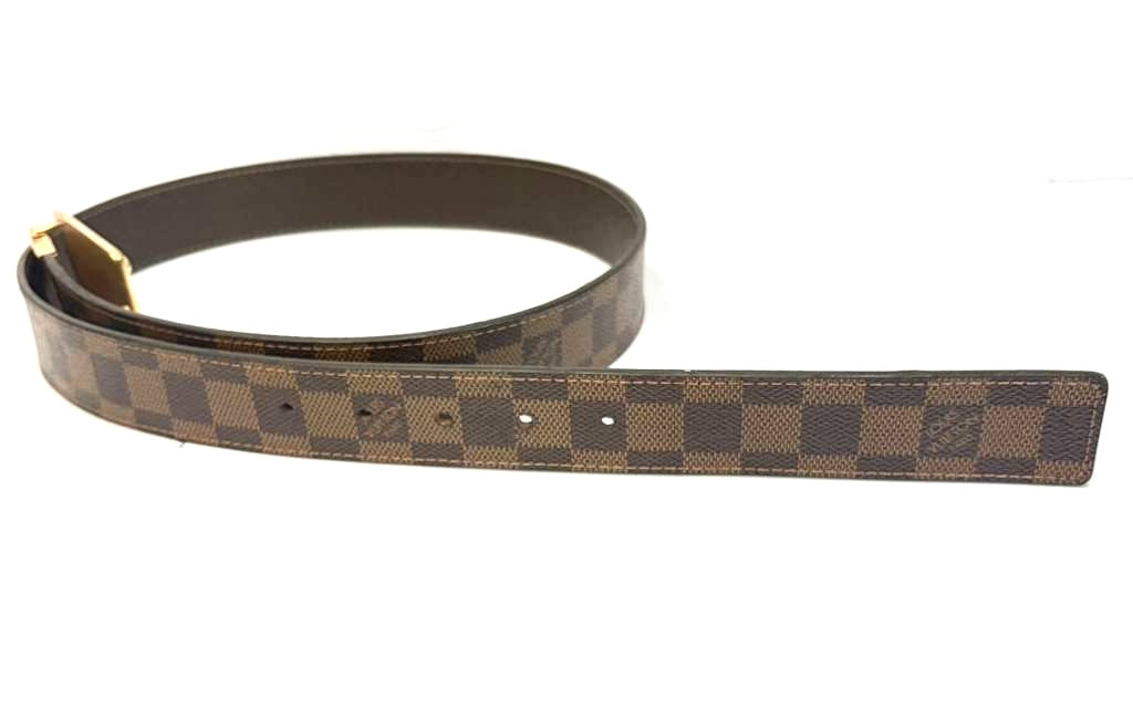LOUIS VUITTON DAMIER EBENE INVENTEUR BUCKLE REVERSIBLE BELT