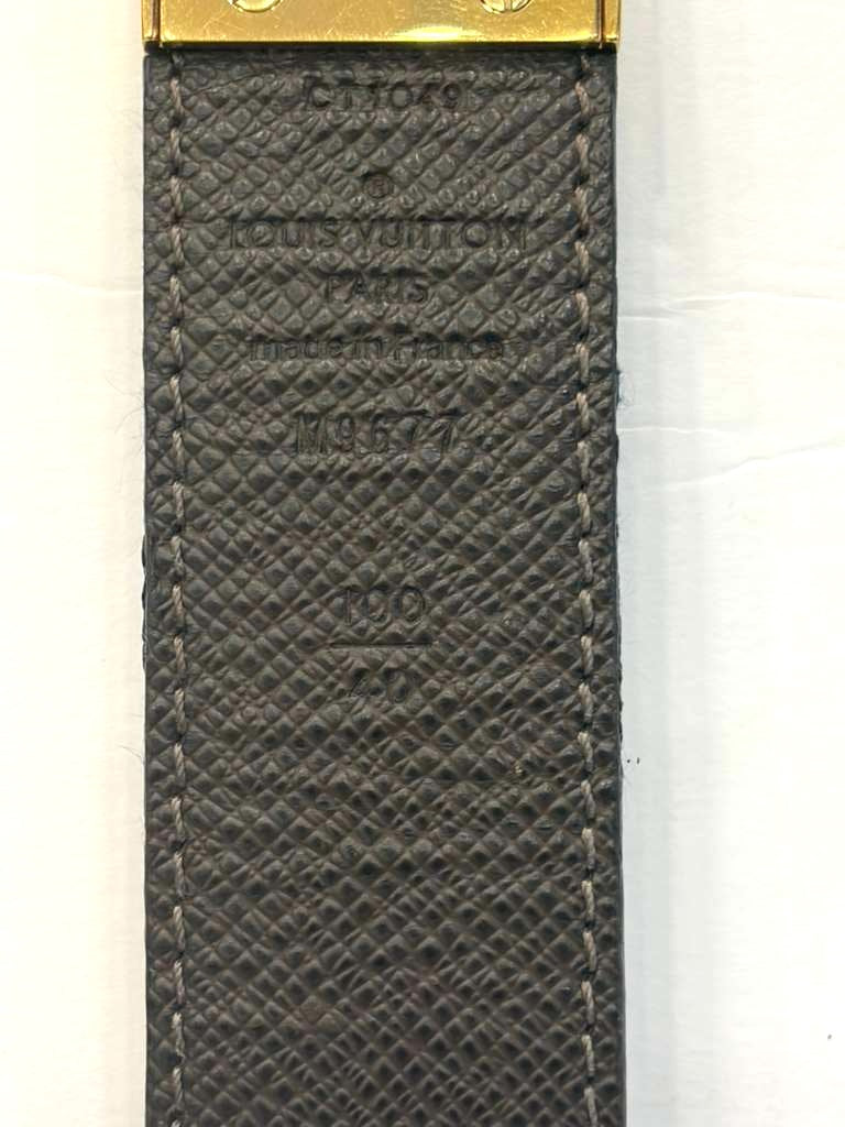 LOUIS VUITTON DAMIER EBENE INVENTEUR BUCKLE REVERSIBLE BELT