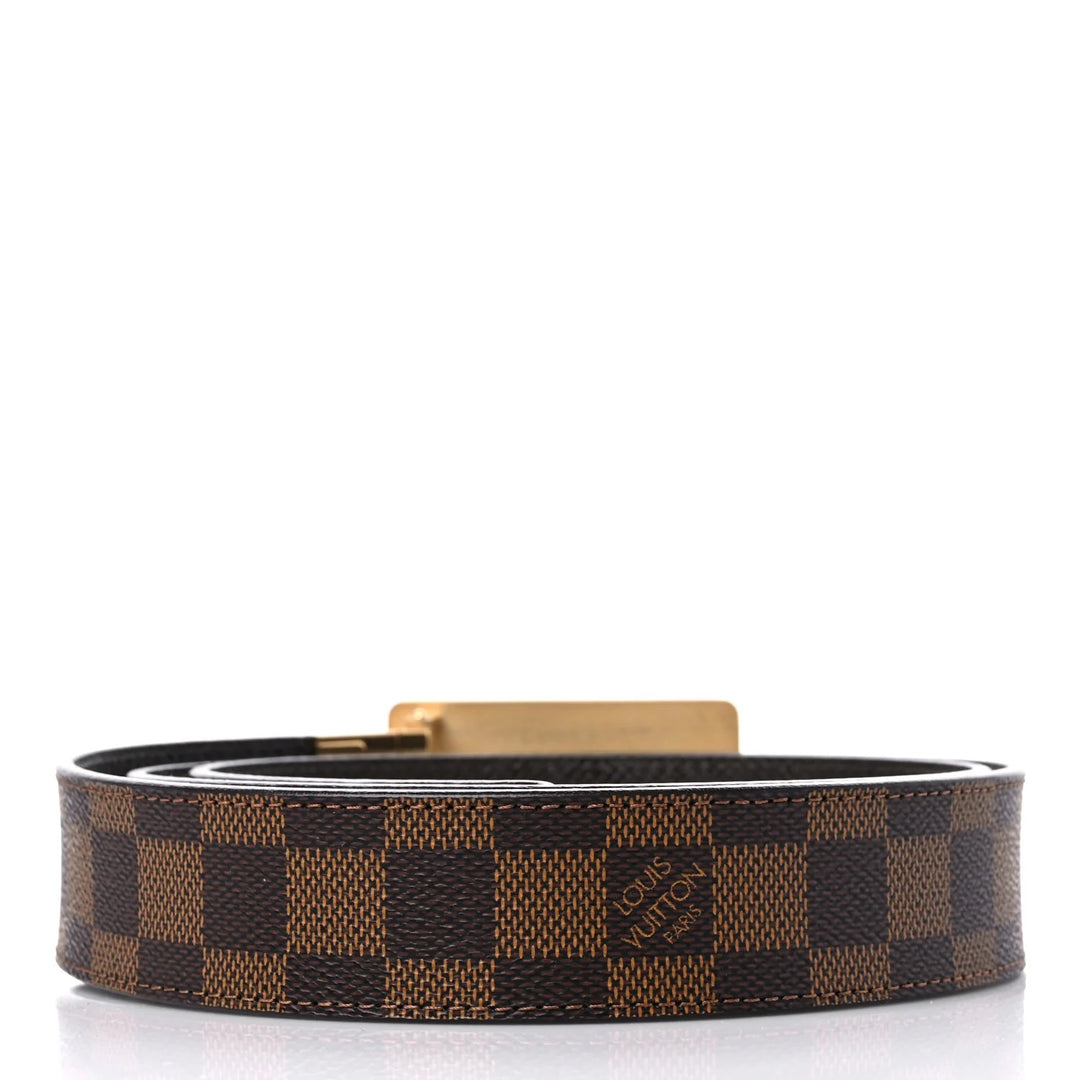 LOUIS VUITTON DAMIER EBENE INVENTEUR BUCKLE REVERSIBLE BELT