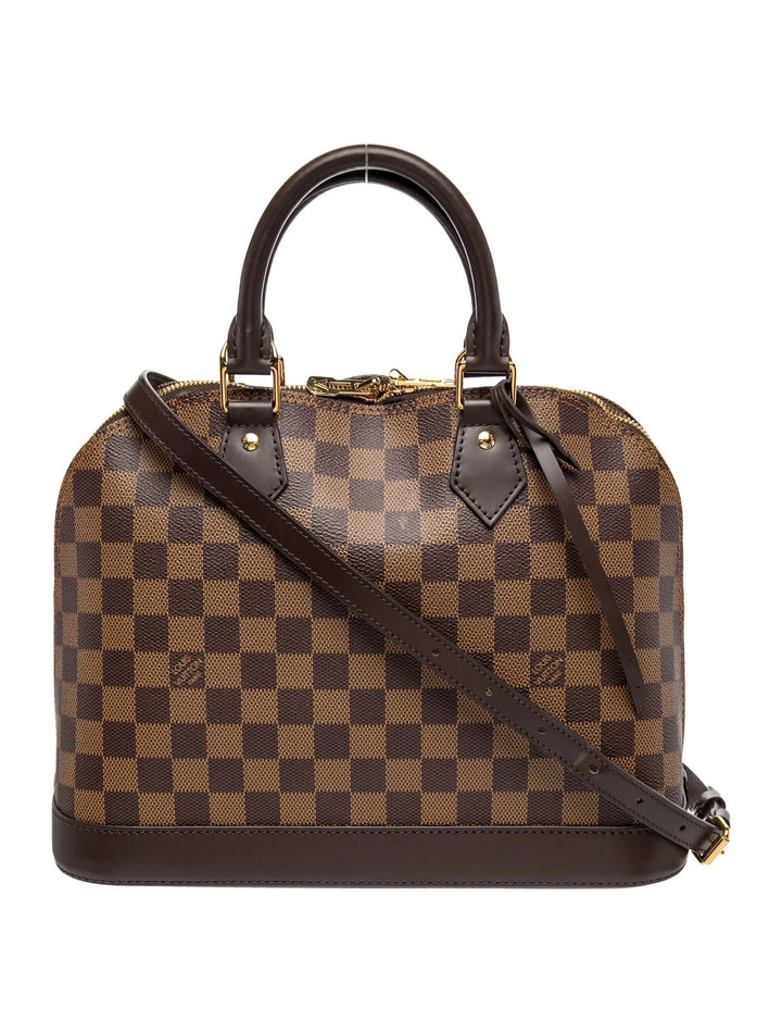 LOUIS VUITTON DAMIER EBENE ALMA MM SHOULDER BAG