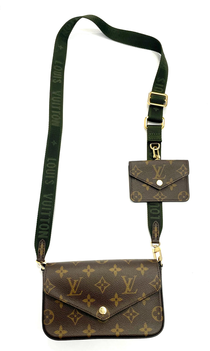 LOUIS VUITTON FELICIE STRAP &amp; GO MONOGRAM POCHETTE CROSSBODY