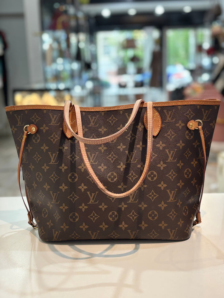 LOUIS VUITTON MONOGRAM NEVERFULL MM TOTE BAG-PIVOINE PINK