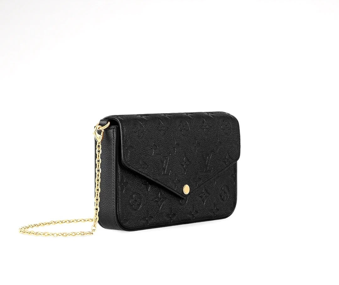 LOUIS VUITTON MONOGRAM POCHETTE FÉLICIE EMPREINTE LEATHER CROSSBODY