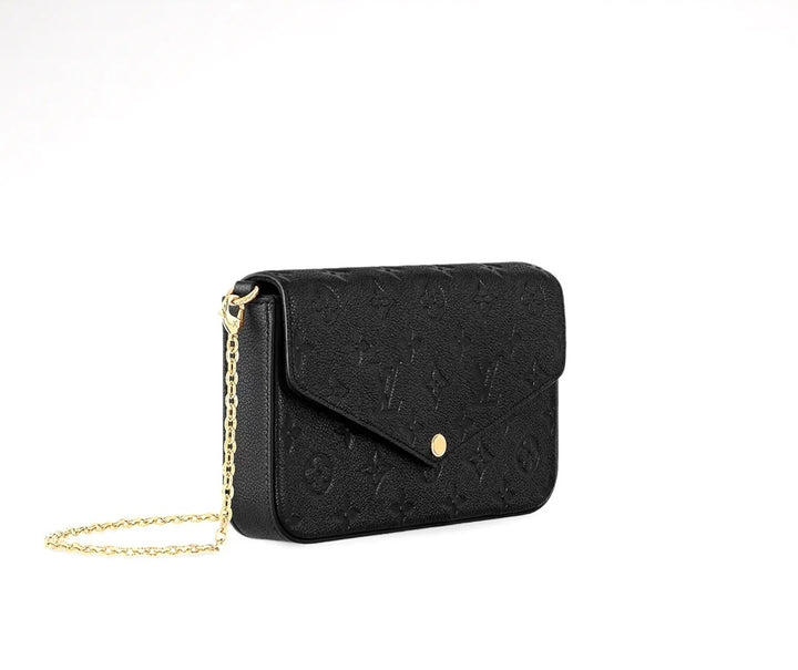 LOUIS VUITTON MONOGRAM POCHETTE FÉLICIE EMPREINTE LEATHER CROSSBODY