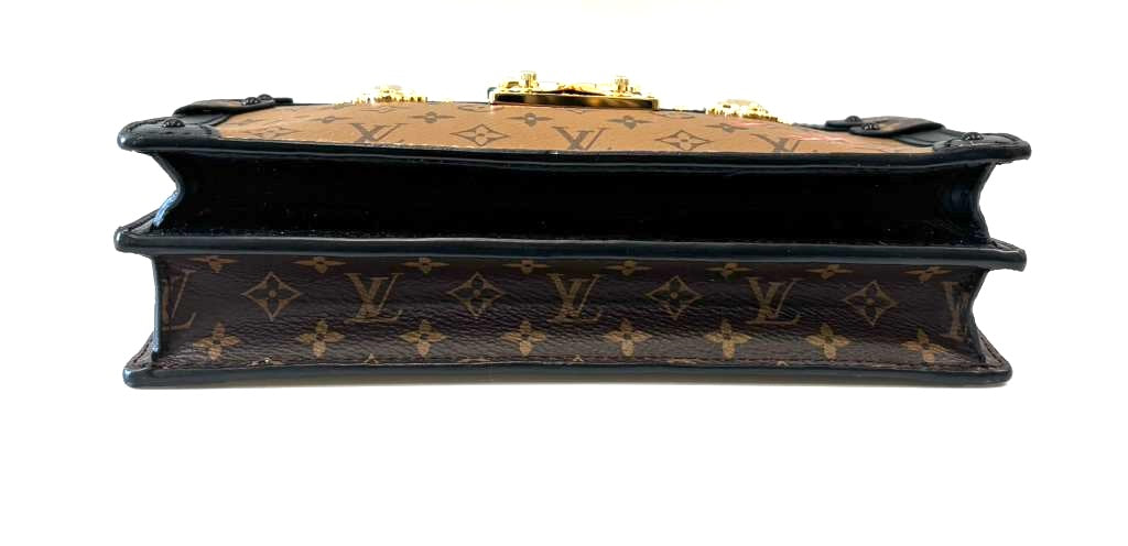 LV REVERSE MONOGRAM CANVAS PETITE MALLE CLUTCH &amp; SHOULDER BAG