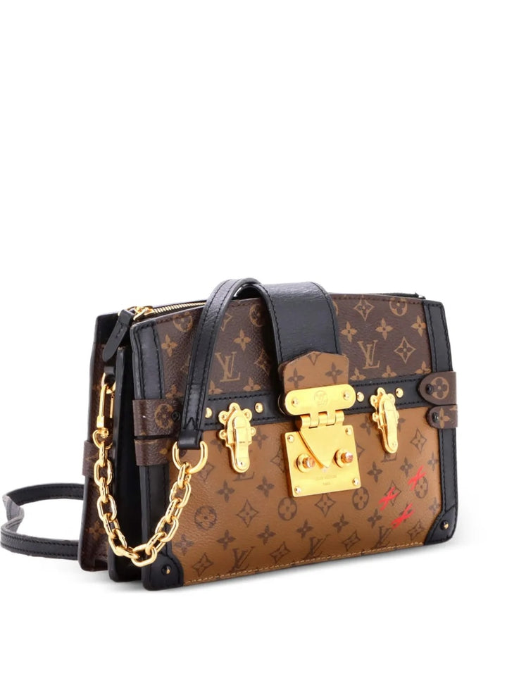 LV REVERSE MONOGRAM CANVAS PETITE MALLE CLUTCH &amp; SHOULDER BAG