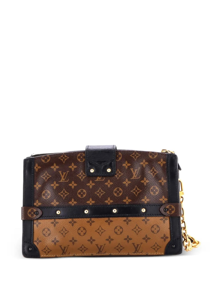 LV REVERSE MONOGRAM CANVAS PETITE MALLE CLUTCH &amp; SHOULDER BAG