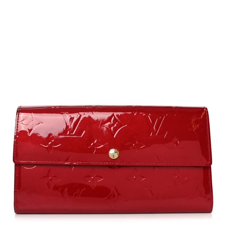 LOUIS VUITTON MONOGRAM VERNIS LEATHER SARAH WALLET – POMME D’AMOUR