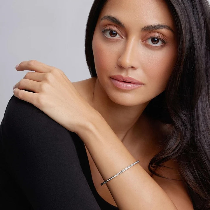 LAGOS STERLING SILVER CAVIAR BEADED BANGLE BRACELET