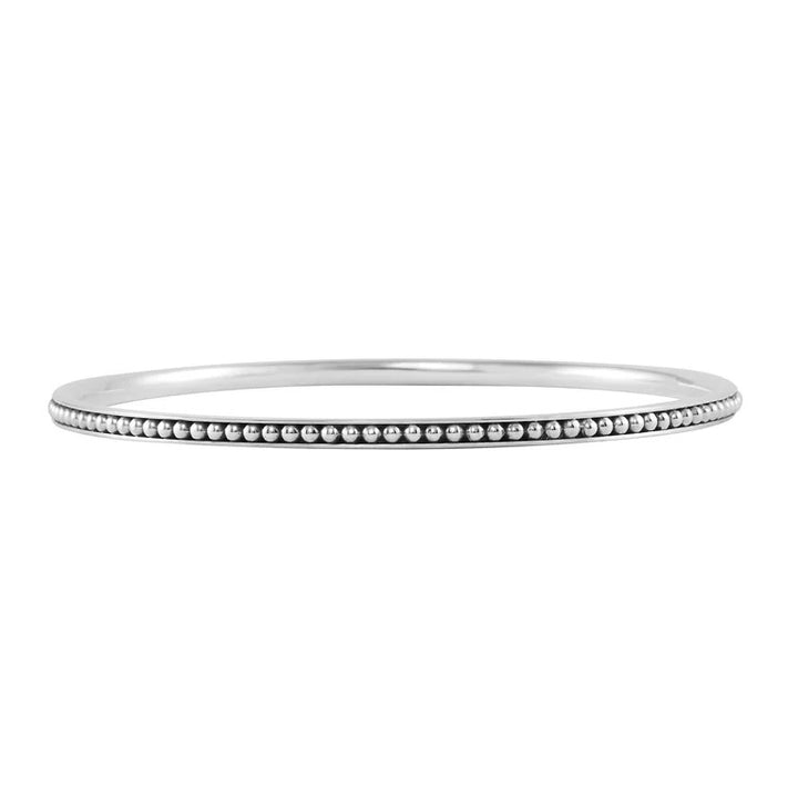 LAGOS STERLING SILVER CAVIAR BEADED BANGLE BRACELET