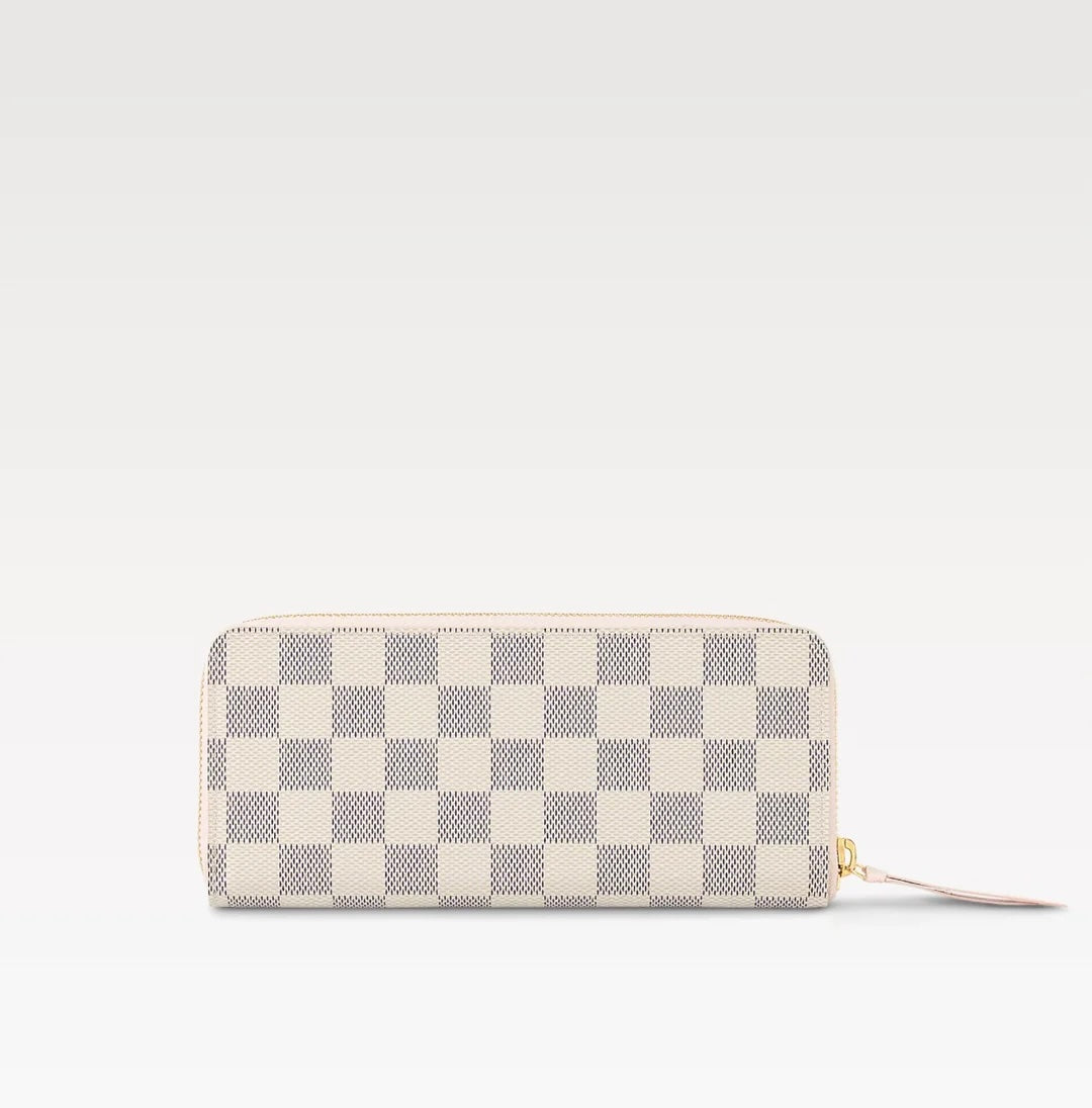 LOUIS VUITTON DAMIER AZUR CLÉMENCE WALLET- ROSE BALLERINE
