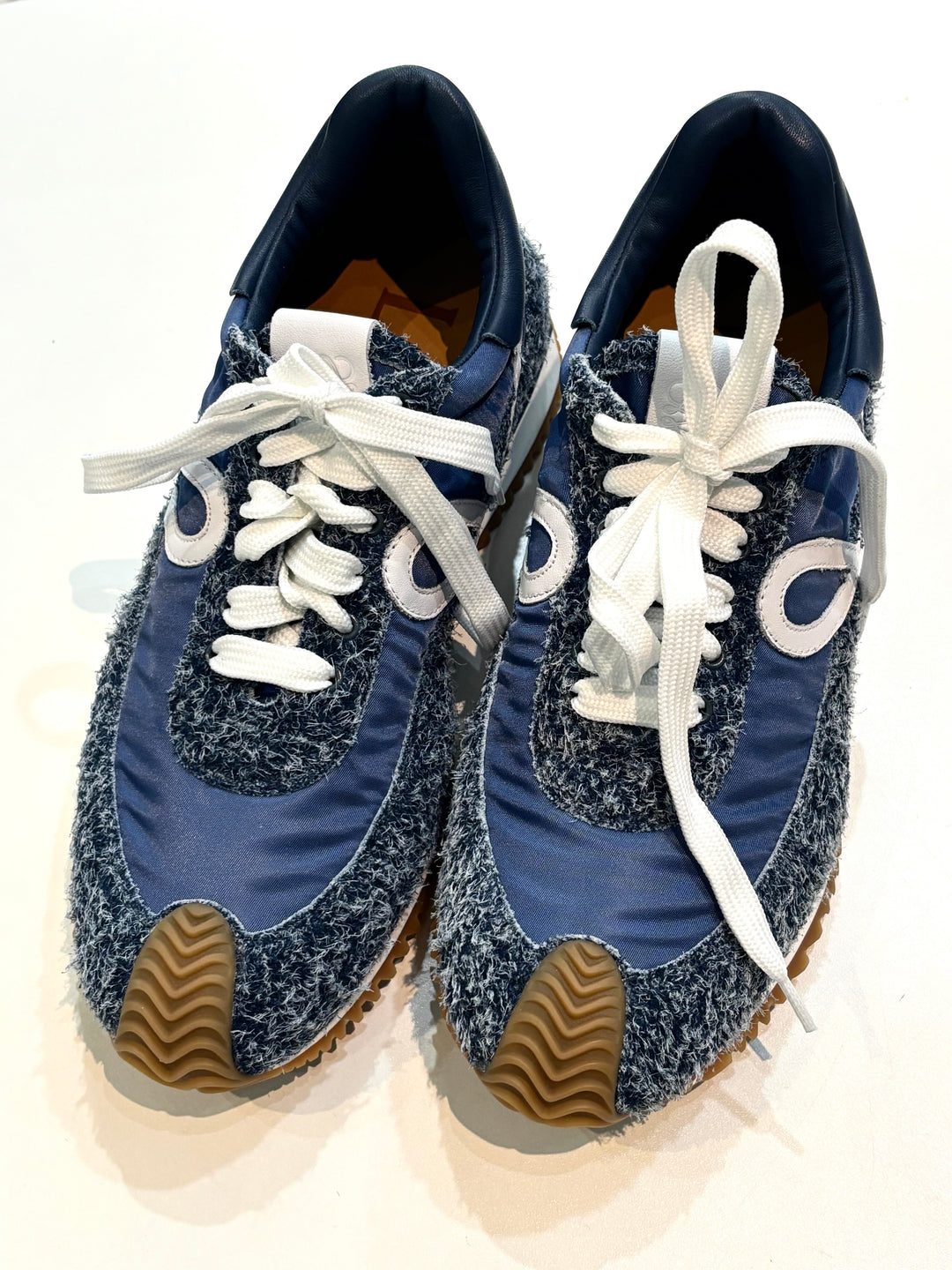 LOEWE FLOW RAW DENIM RUNNER SNEAKERS