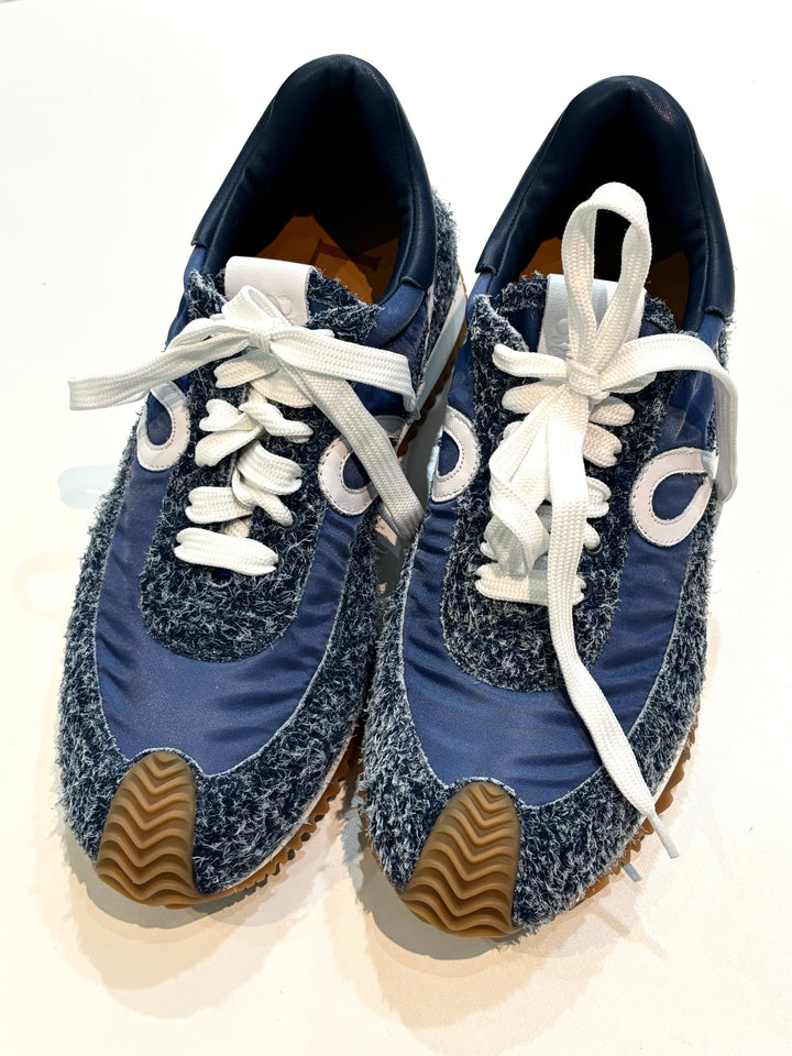 LOEWE FLOW RAW DENIM RUNNER SNEAKERS