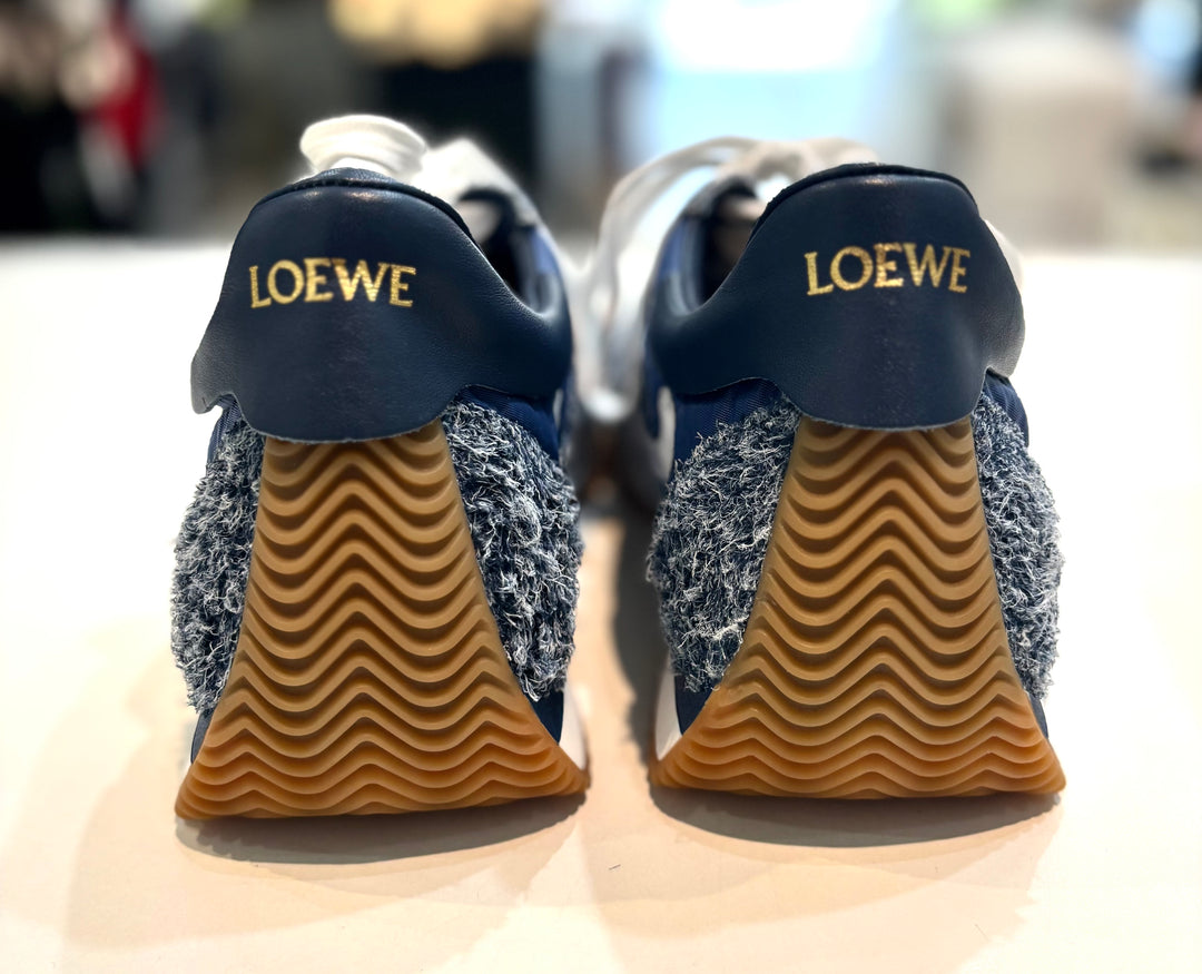 LOEWE FLOW RAW DENIM RUNNER SNEAKERS